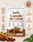 Sanviv – Cannelle de Ceylan, équivalent à 7 200 mg avec huile MCT